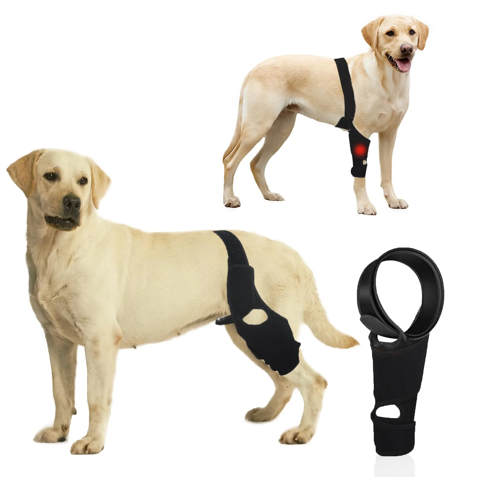 Recyclable KitchMingle Dog Rear Leg Knee Brace with Side Stabilizers – XXL ≥7.5 Inches ACL Support Joint Comfort Efficient