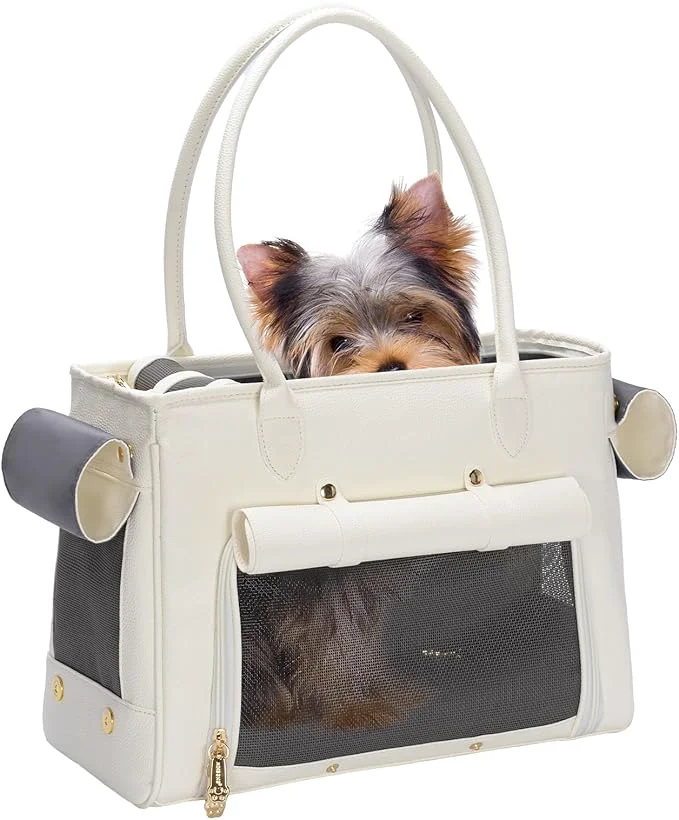 Exceptional Fashion Pet Carrier Purse for Small Cat and Dog Luxury Pu Soft-Sided Tote Bag Advanced