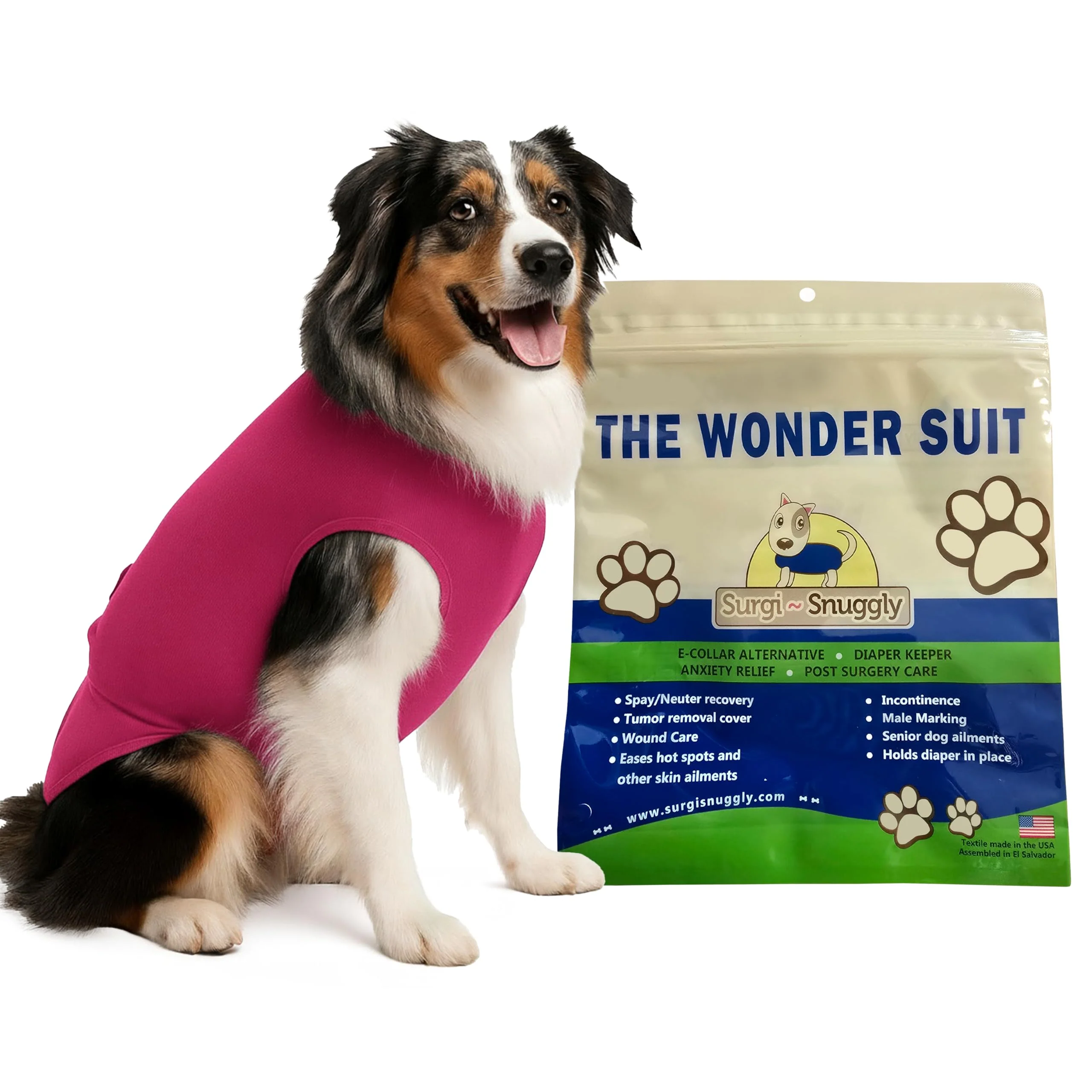Trusted SurgiSnuggly LL Pink Disposable Dog Diapers – Wrap Around Legs Vet- Professional