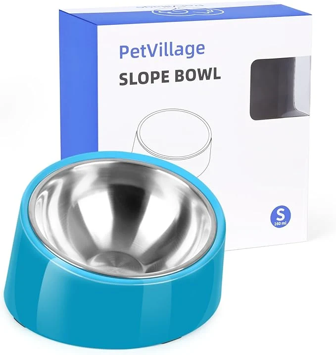 Premium Tilted Dog Bowl Non-Slip Non-Spill Pet Feeder with d Detachable Melamine Stand Easy to Get Food Dog Dish S 100ml BlueAbout ThisOverview Flexible