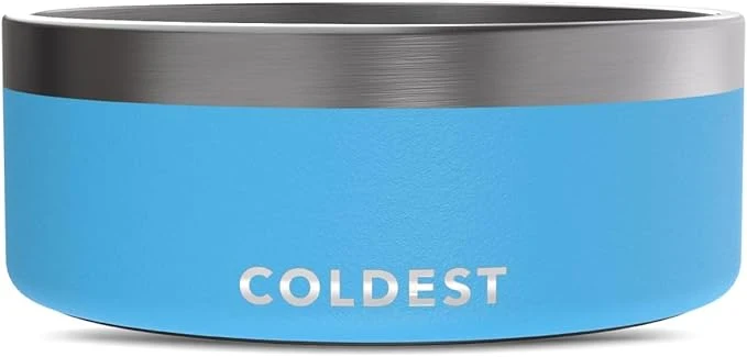 Solid Coldest Dog Bowl – Anti Rust Metal Non Slip 3 Layers Insulated Stainless Steel Dog Bowls – Spill Proof Heavy Duty – Water Bowl for Dogs Cats Pets Dish Washer Safe 64 oz Celestial Blue About ThisOverview Exclusive