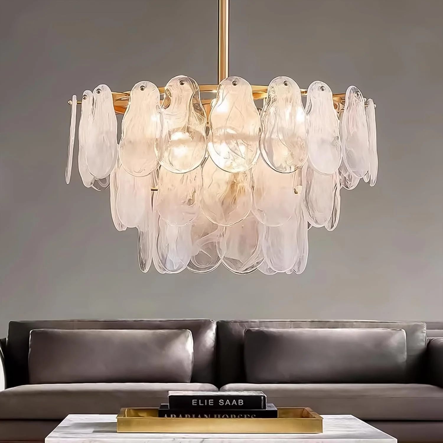Professional 24Inch Gold Elegant Chandelier Pendant Lighting Fixture Trendy