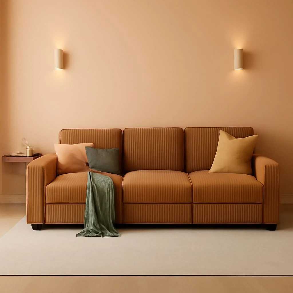 Long-Lasting Brown UShaped Convertible Sectional Sofa Bed USBPort High-Performance