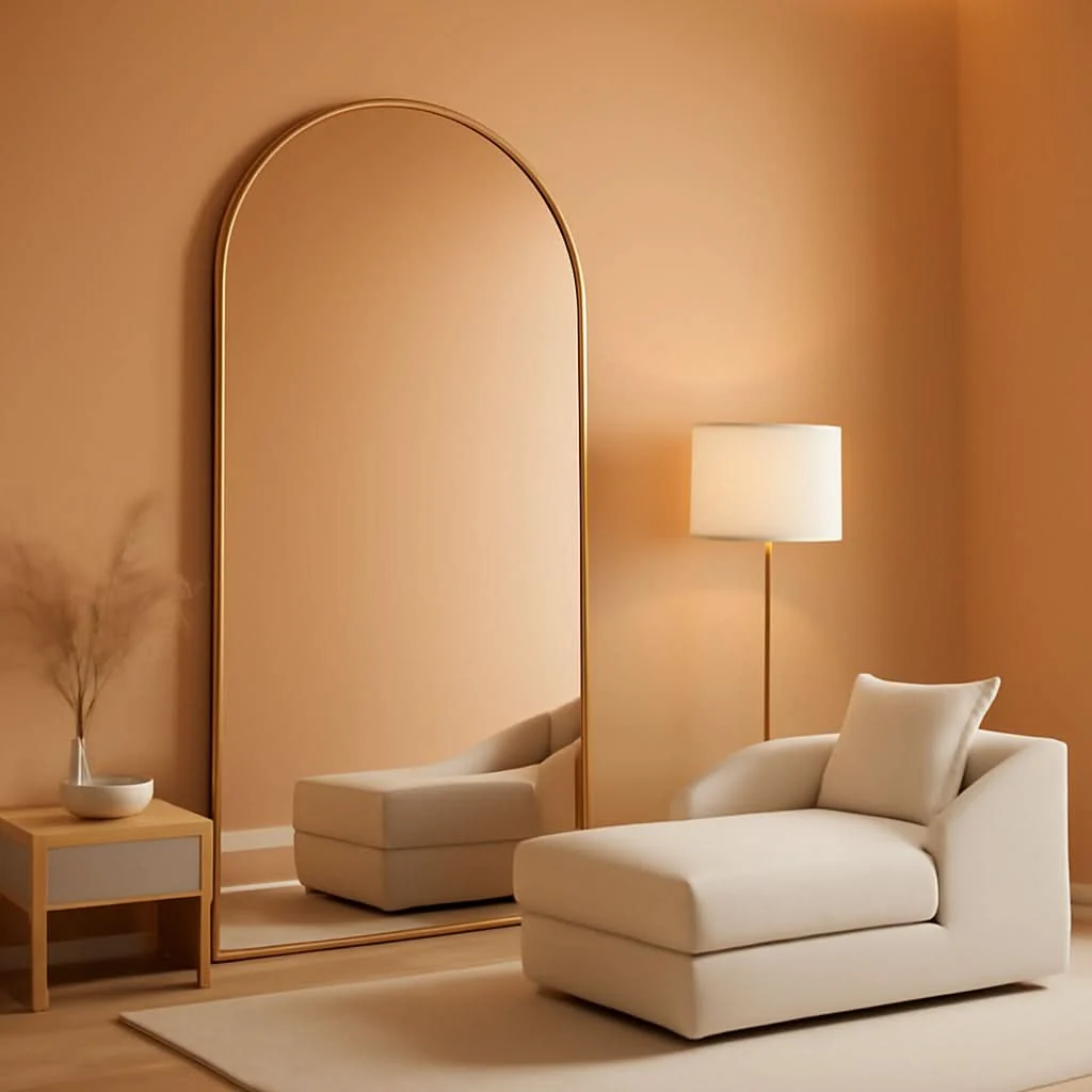 Stylish Arched Full Length Mirror 70 X26 Standing Floor Mirror Modern Quality