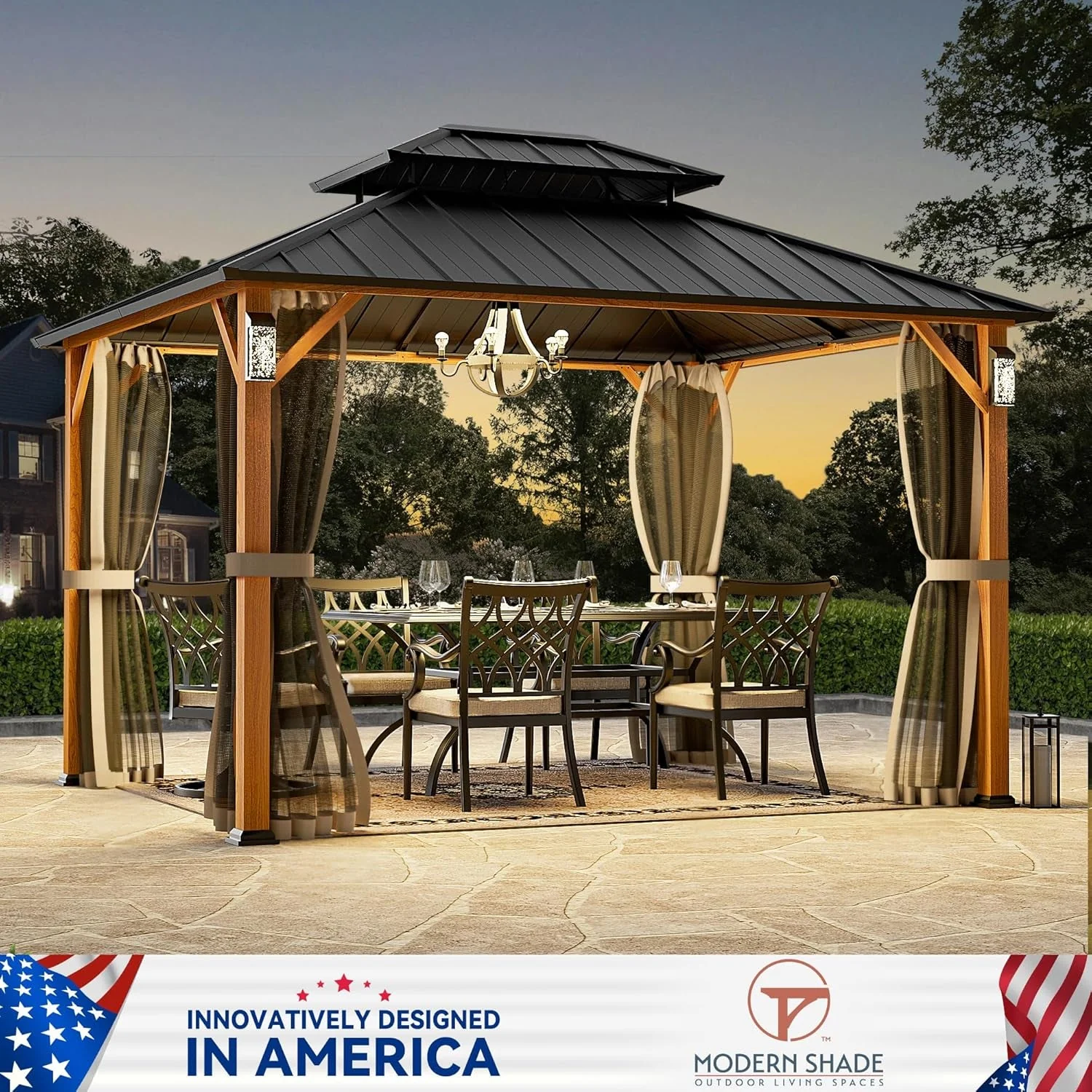 Innovative 10×12 Weatherproof Hardtop Gazebo With Galvanized Roof Eco-Friendly