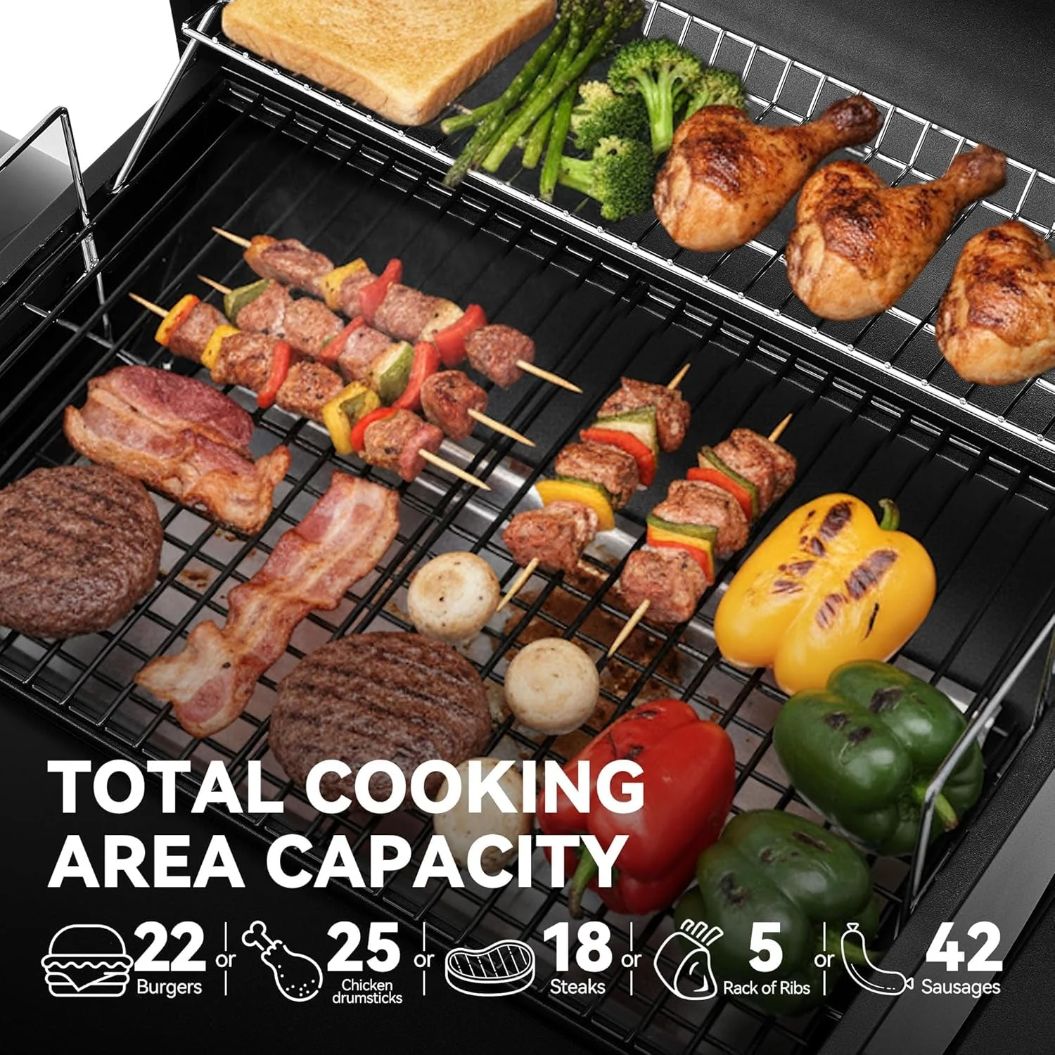 Stylish Black PorcelainEnamelCoated Barrel Charcoal Grill Offset Smoker Dependable