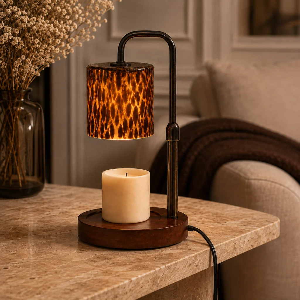 High-Quality Amber Glass Candle Warmer Lamp – Maison Milaya Genuine