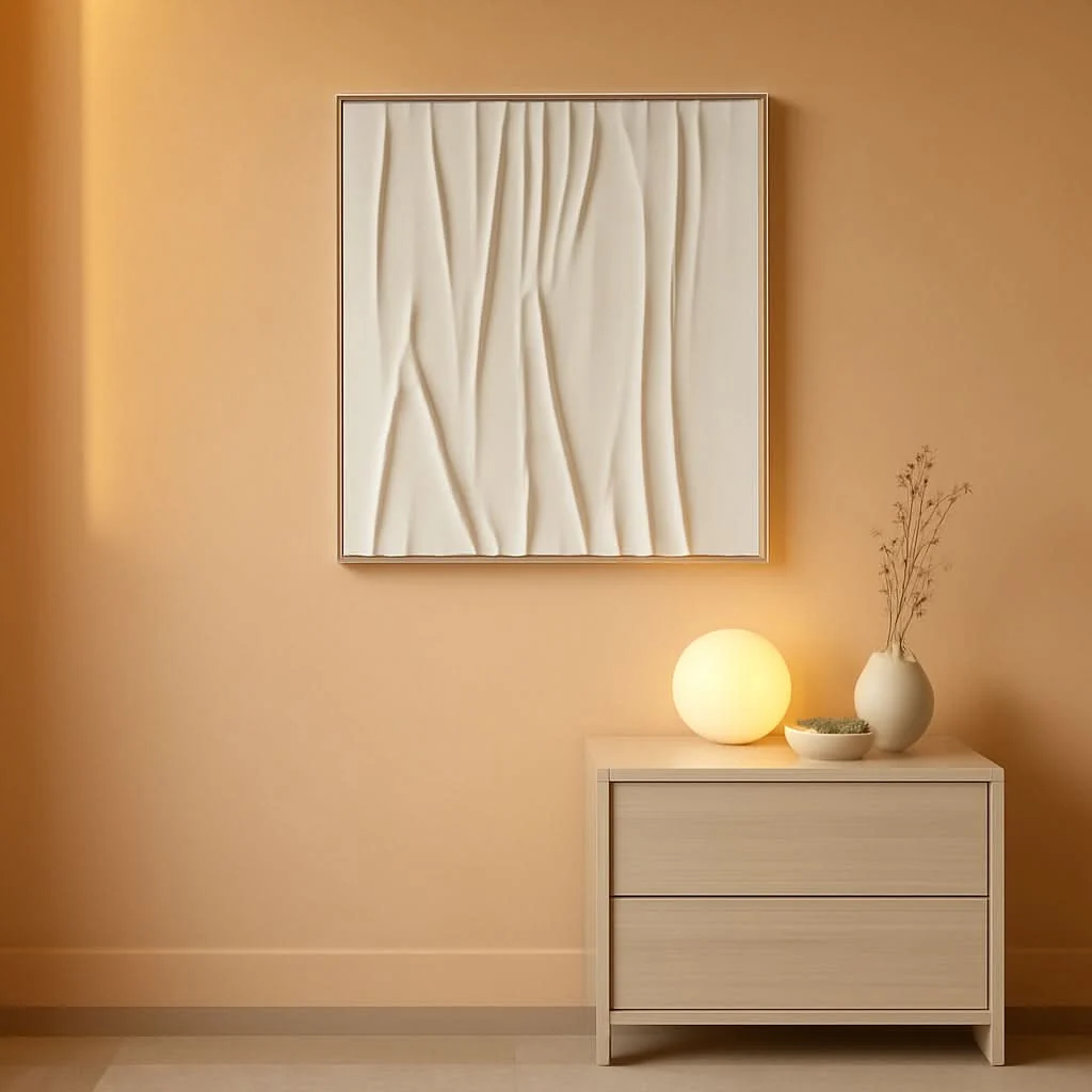 Luxury Beige Textured Wall Art 28 By 40 Inches Framed Masterpiece Contemporary