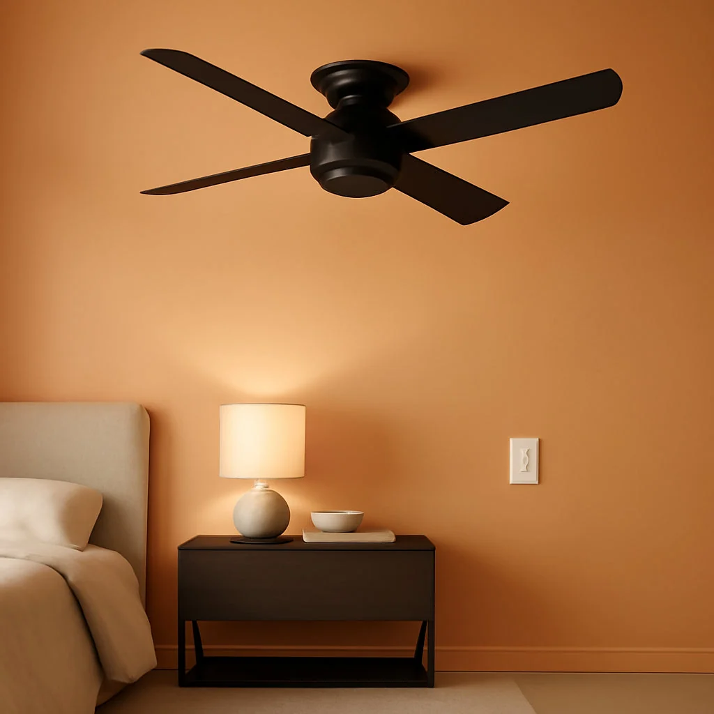 Trusted Contemporary 52-Inch Matte Black Ceiling Fan Healthy