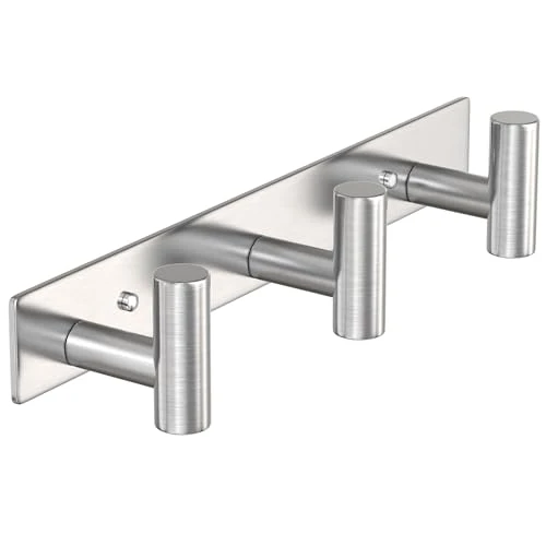 Minimalist Silvery Hat and Coat Wall Mount Rack Luxury