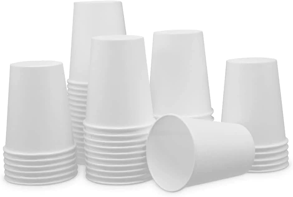 Consistent Paper Cups 8 oz 1000 Pack for Coffee Tea Made in USA 1000 Count Fine