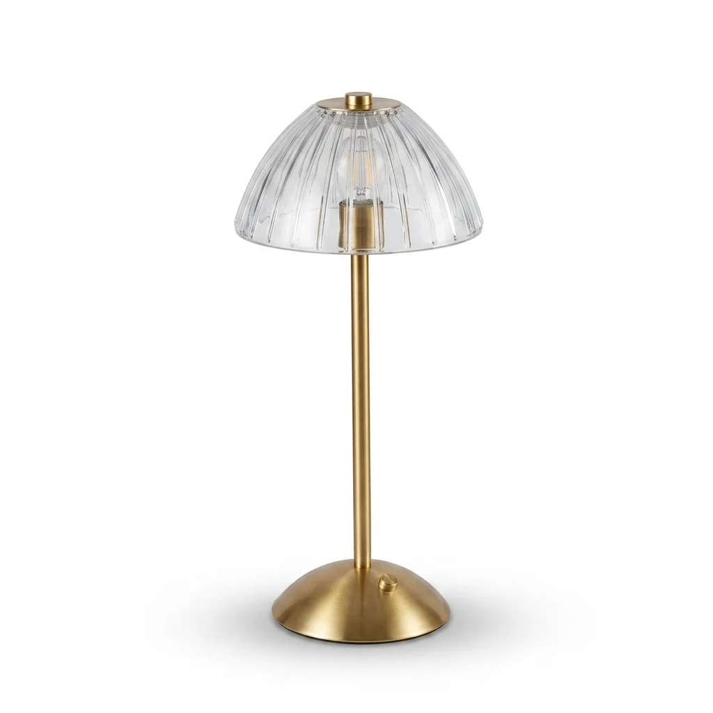 First-Class Cordless Crystal-Effect Table Lamp 3 Warm-to-Cool Tones Contemporary