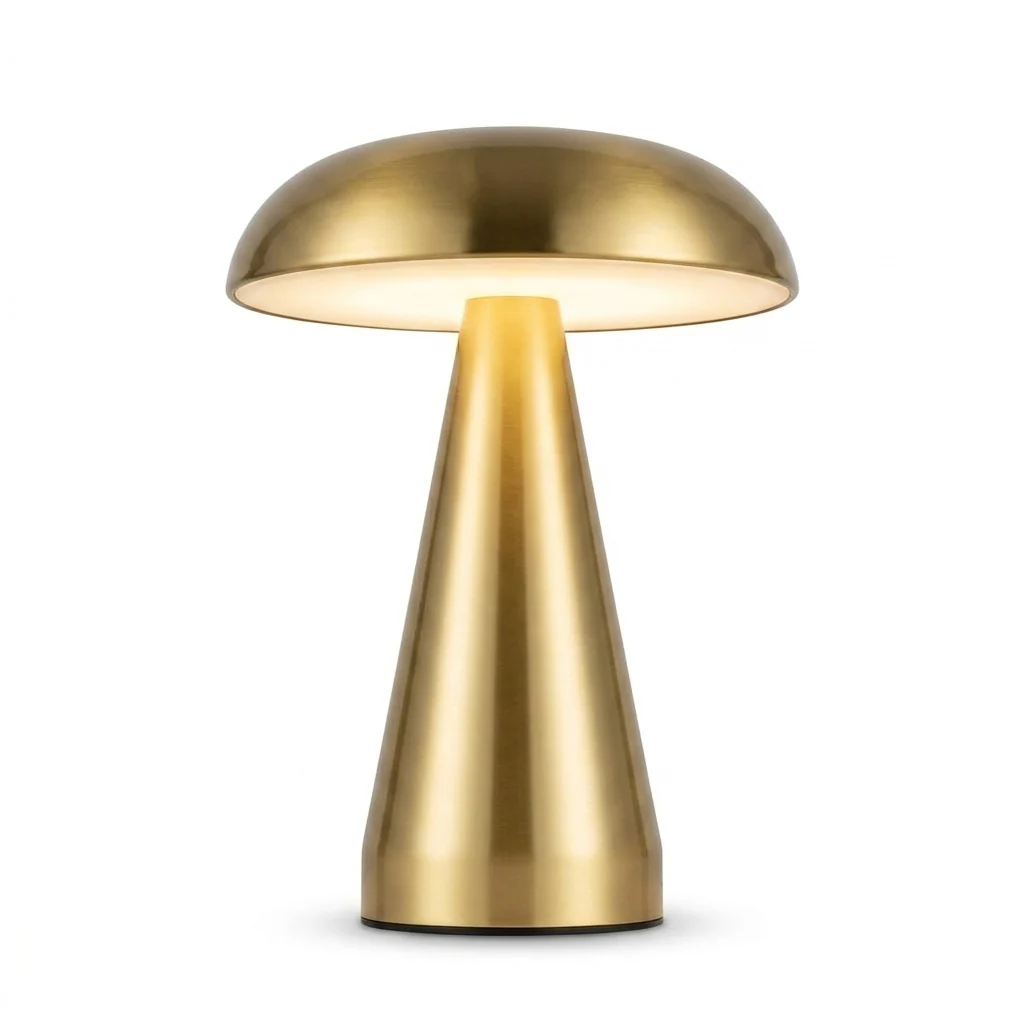 Quality Retro Mushroom Table Lamp Warm Dimmable Cordless Official