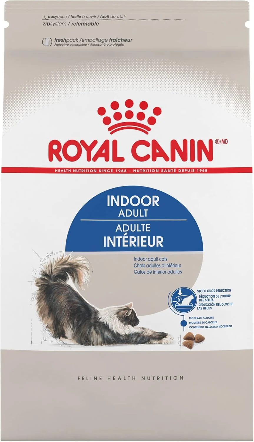 Organic Royal Canin Feline Health Nutrition Indoor Adult Dry Cat Food 7-Pound Solid