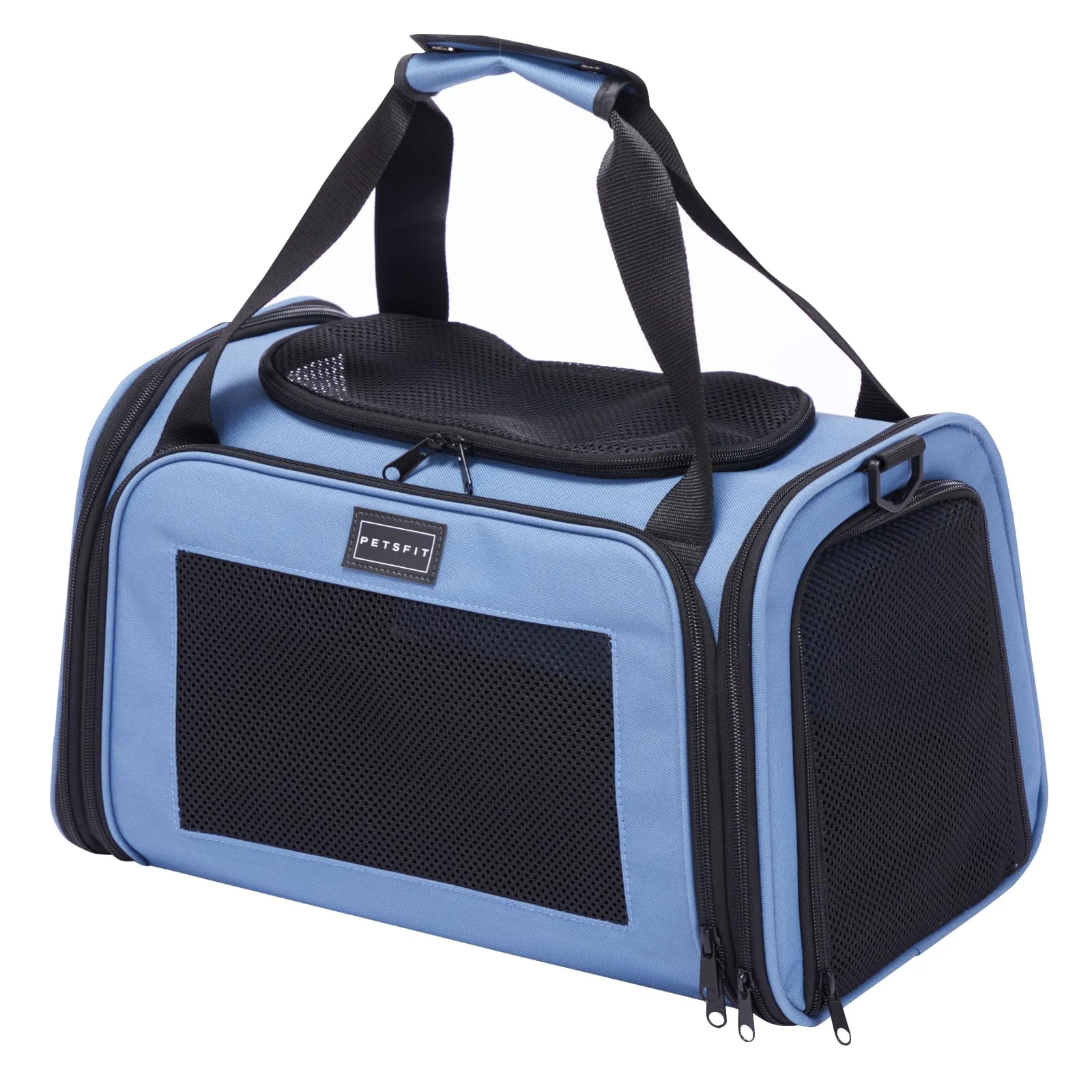 Functional PETSFIT Pet Carrier — Airline- Soft Sided Carrier for Small Medium Pets Pure