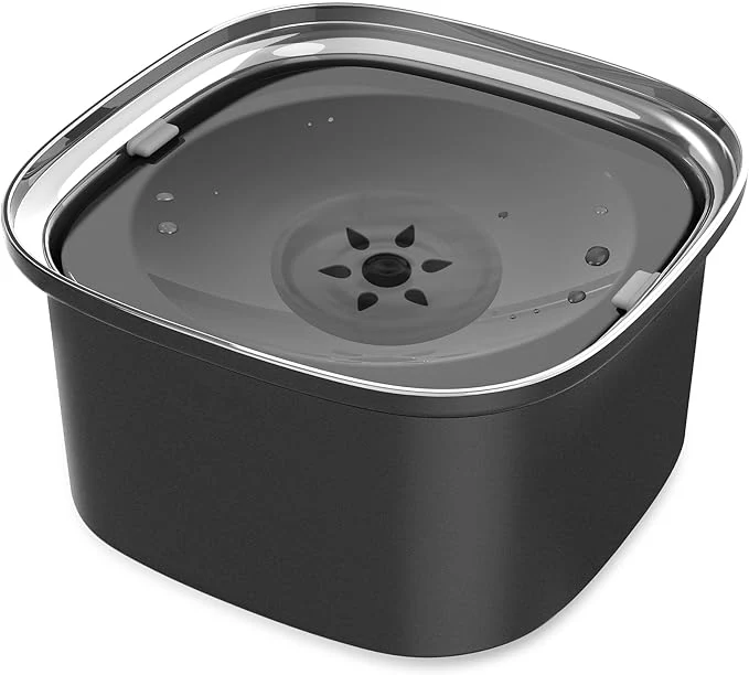 Versatile Decflow Stainless Steel Slow Drinking Dog Bowl with Lid – 3L Travel Pet Water Dispenser BlackAbout ThisOverview Solid