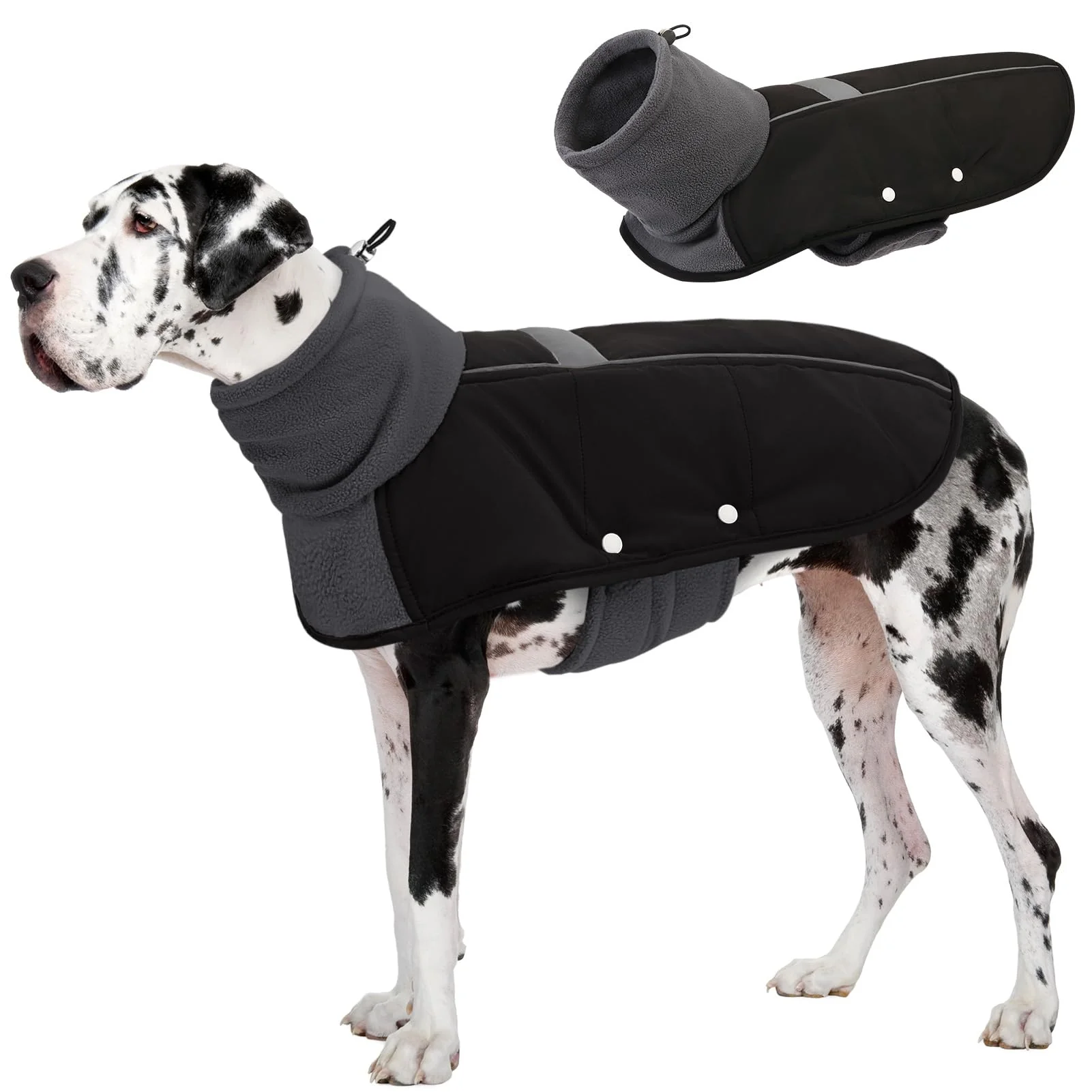 World-Class ASENKU Dog Coat XXXXL Windproof Winter Jacket with Fleece Turtleneck Recyclable