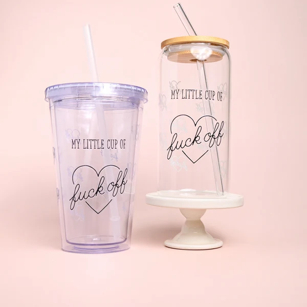 Sophisticated My Little F Cup Plastic or Glass Tumbler Authentic