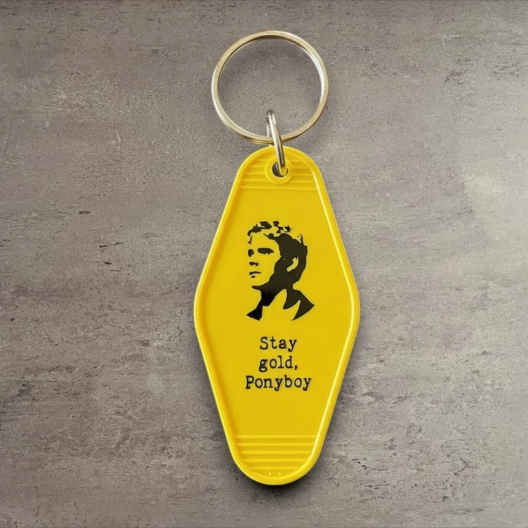 Smart Motel Key Fob – Ponyboy Stay gold Ponyboy The Outsiders Effective