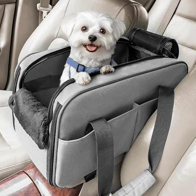 Clean PETSFIT Multipurpose Console Dog Car Seat Portable Small Dog Car Seat Top-Quality
