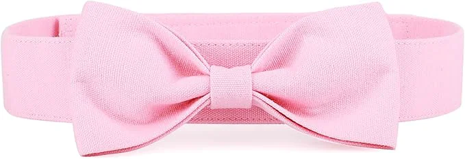 Quality Segarty Dog Bow Ties for Large Dogs Neck Girth 16.5-21.3in Adjustable Pink Detailed