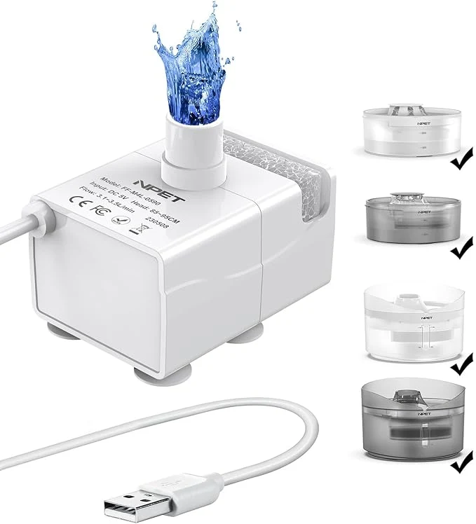 Elegant NPET DF10 Dog Water Fountain 170oz 1.3Gallon 5L Large Automatic Pet Water Premium Material