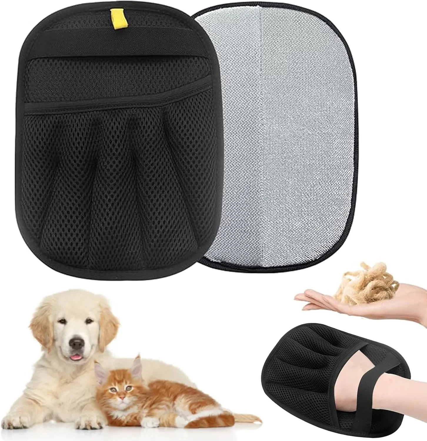 Premium Vingtank 2Pcs Pet Hair Remover Glove 2025 Upgraded Pet Hair Remover Electrostatic Gloves Reusable Cat Dog Hair Removal Tool for Couch Furniture Carpet Car Seat Exclusive