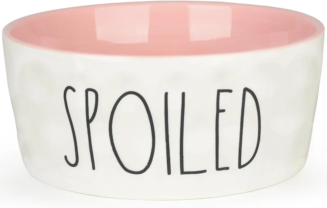 Authentic 70OZ Ceramic Dog Bowl – 8” Extra Large Food Water Heavy Duty Non-Slip Dog Dish for Medium and Large Dogs Food Grade Porcelain Pet Feeder Bowl Microwave Dishwasher Safe PinkAbout ThisOverview Crafted