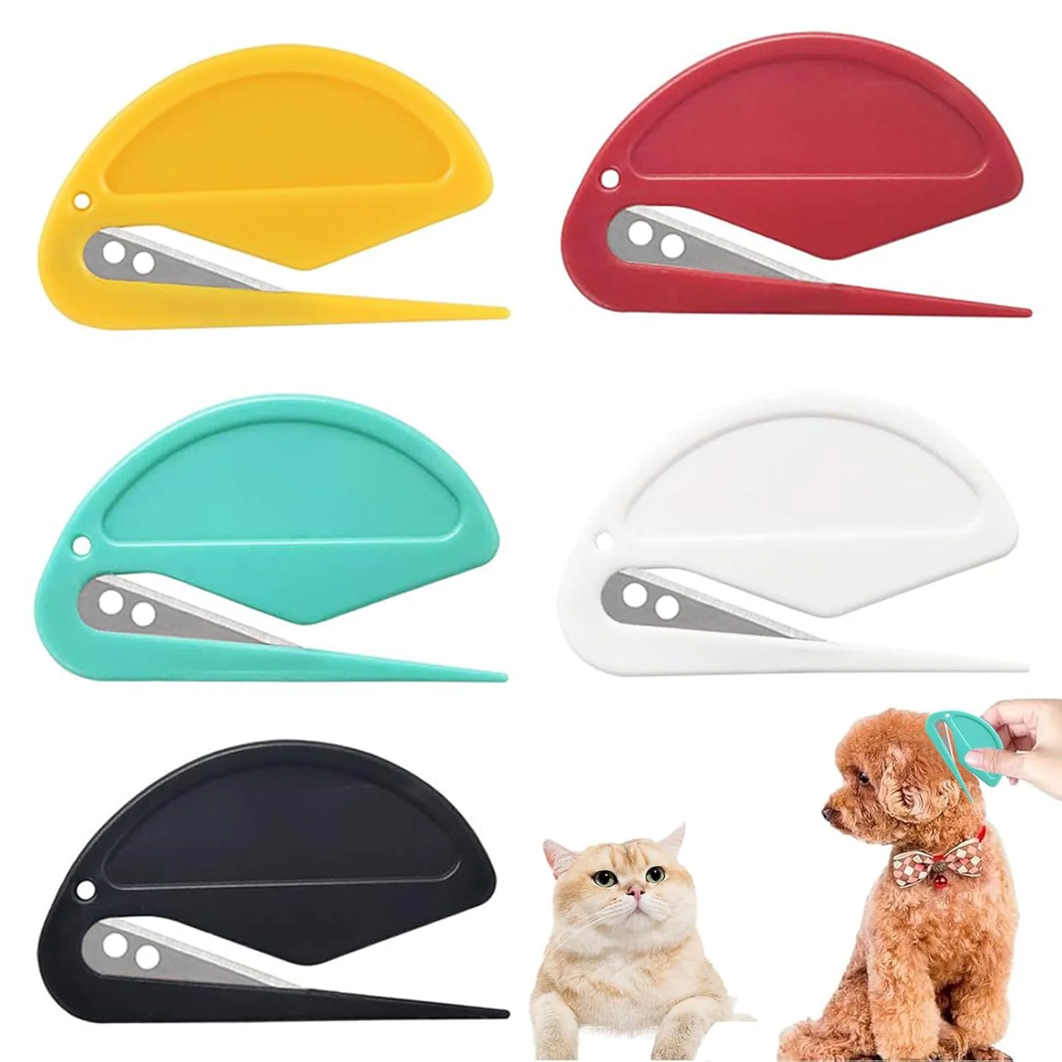 Contemporary 5Pcs Knotting Comb for Cats Pet Knotting Comb De knotting comb for Dog Pet Hair Removal Tool Cat Dog Grooming Supplies Matted Fur Remover Detailed