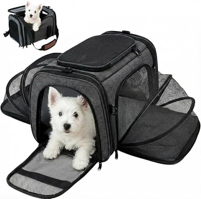 Modern Soft Sided Pet Carrier for Small Dogs Cats up to 9 Lbs Safe
