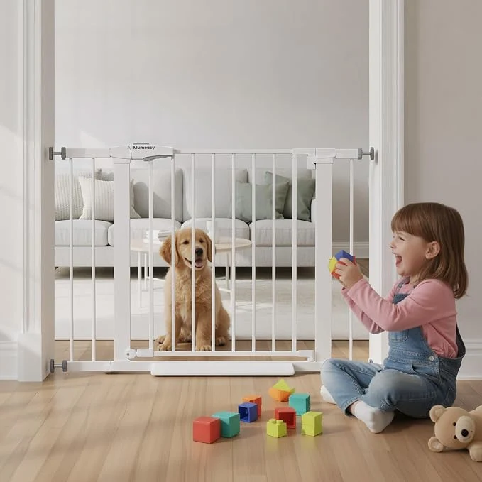 Artisan Baby Gate for Stairs 29.7-40.6 Pressure Mounted Dog Gate Auto Close Safety High-End
