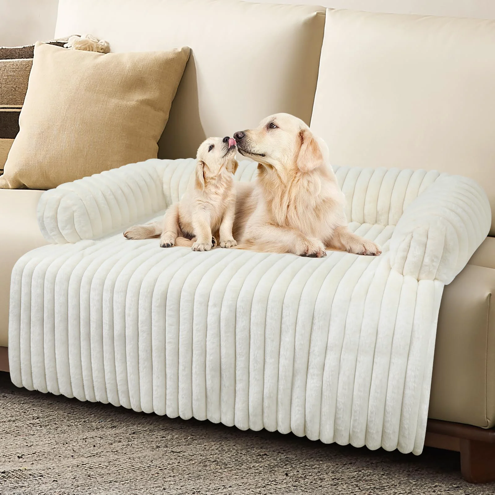 Powerful Wn’s Day Luxurious Dog Couch Bed XL – White Washable Cover Waterproof Sofa Bed Next-Generation