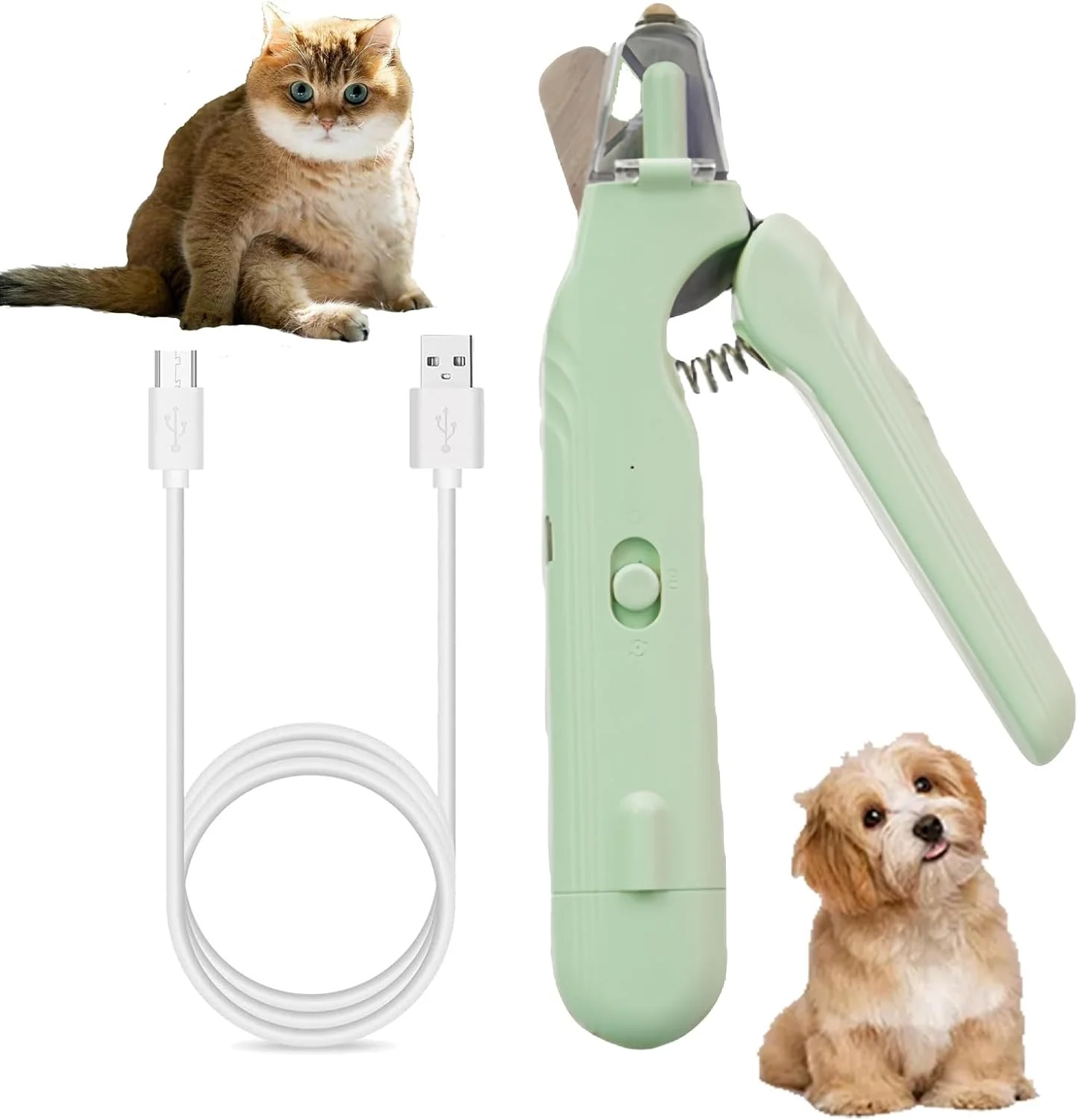 Proven 2 In 1 Pet Nail Clipper and Grinder Professional Electric Rechargeable Pet Nail Fast Trimmer Painless Claw Care Grooming Smoothing Silent – Shockproof For Small Large Dogs Cats upgraded Environmentally Friendly