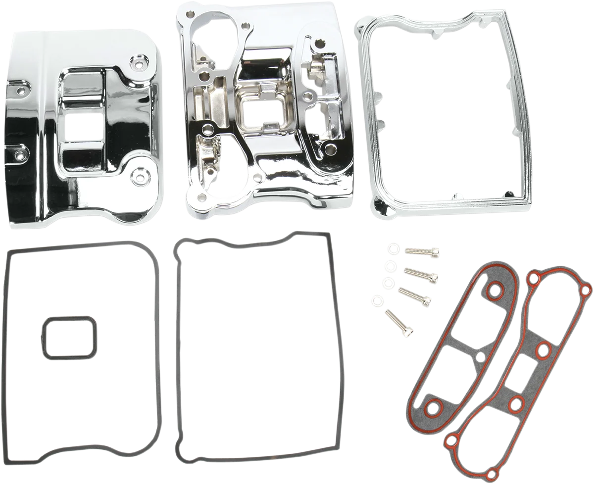 Unique DRAG SPECIALTIES Rocker Cover Chrome – Evo Big Twin 33-0082A-BXLB2 Green