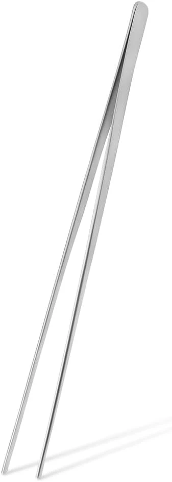 Fine Mandala Crafts 15 Inches Silver Stainless Steel Straight Aquarium Tweezers Functional