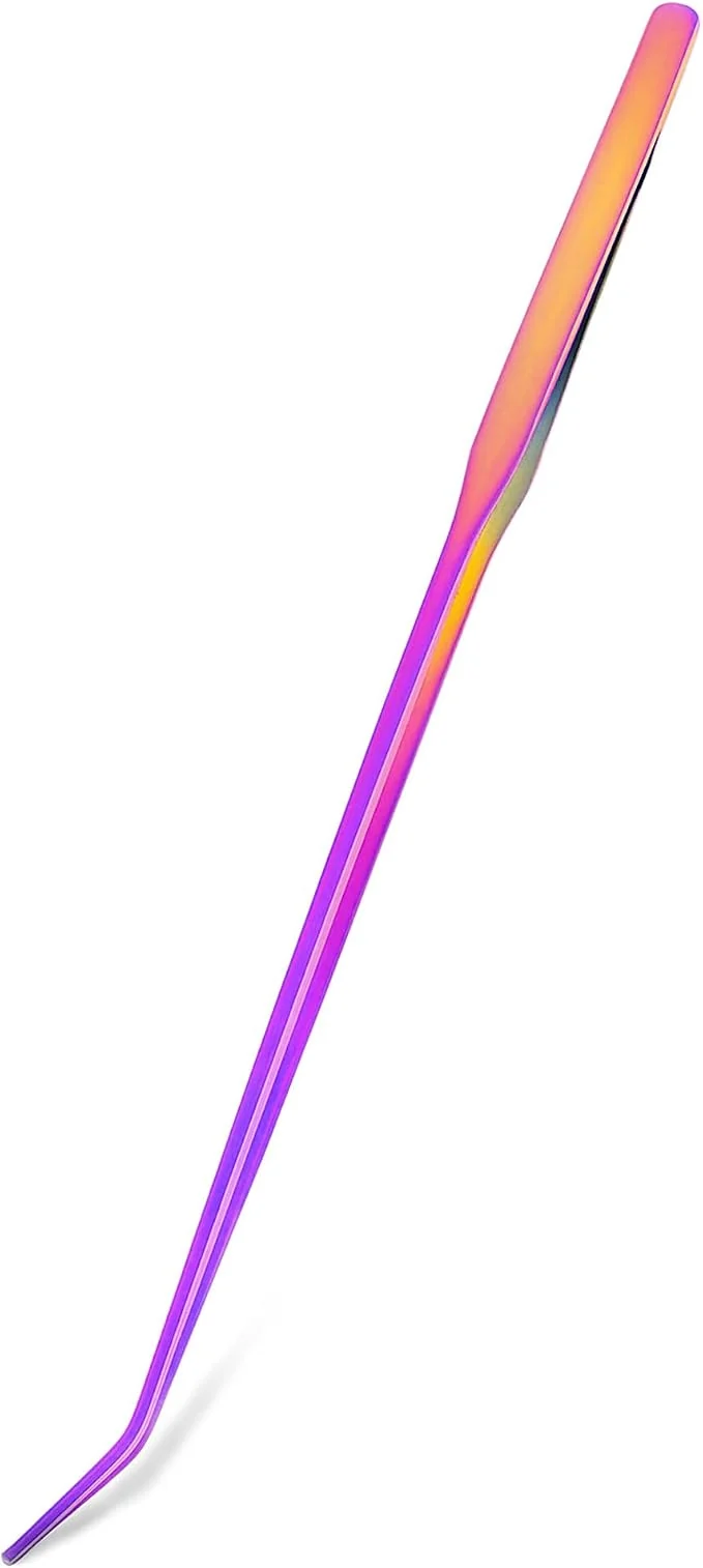 Traditional Mandala Crafts 15 Inches Rainbow Stainless Steel Curved Aquarium Tweezers Sophisticated