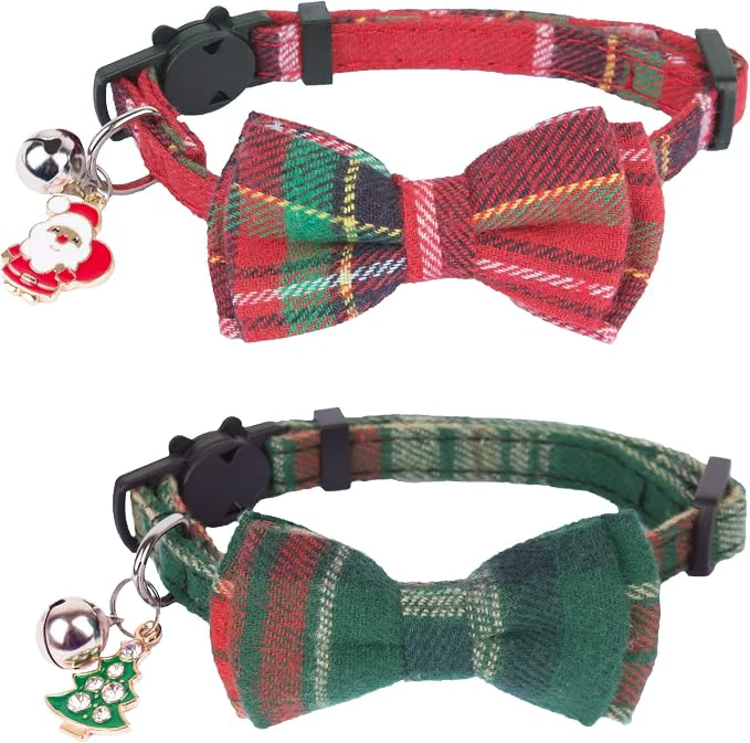Innovative ADOGGYGO Christmas Cat Collars Breakaway Healthy