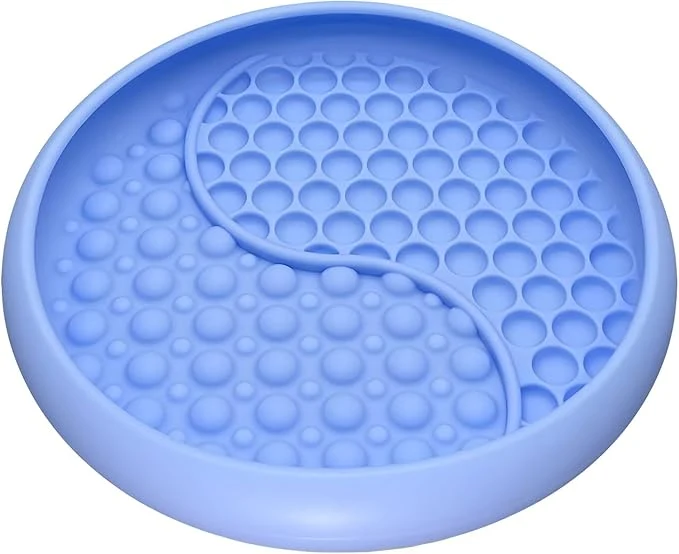 Original Lick Mat for Dogs Silicone Slow Feeder Licking Mat with Non-Slip Suction Cups ze-Friendly Lick Bowl for Enrichment Play Anxiety Relief Keeps Busy 8.0 x 1.4 Light Blue About ThisOverview Long-Lasting