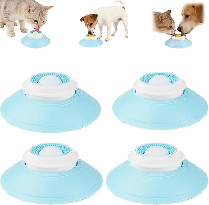 Breathable Dog Lick Ball Licking A Ball Add More Fun Bowl Dog Lick Ball Bowl Licking A Ball for Dogs Slow Down Eating Speed and Add More Fun for Your Dog and Cats. W 4PCS About ThisOverview Relaxed