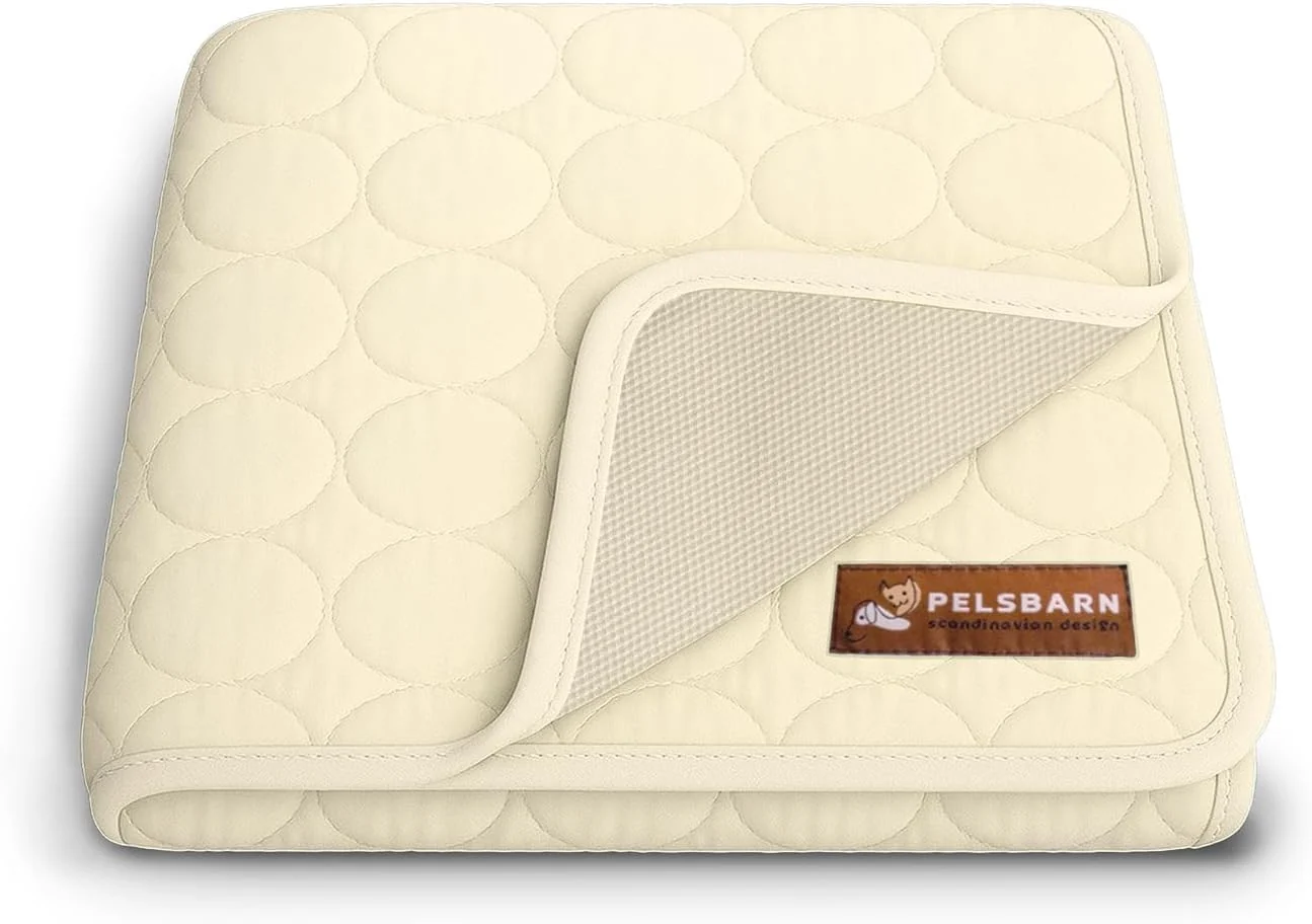 Selected Dog Cooling Mat- Ice Silk Summer Comfort Self Cooling Non-Slip Dog Pad Durable Washable Mat for Extra Large Dogs 85×115 cm Support Shelter Dogs with Every Purchase Beige Powerful