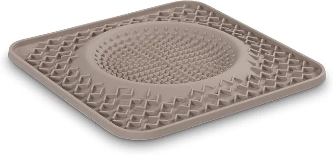 High-Grade Messy Mutts Silicone Therapeutic Licking Bowl Mat 10 x 10 Slow Feeder Mat for Boredom Anxiety Lick Pad for Dogs Cats Grey About ThisOverview Artisan