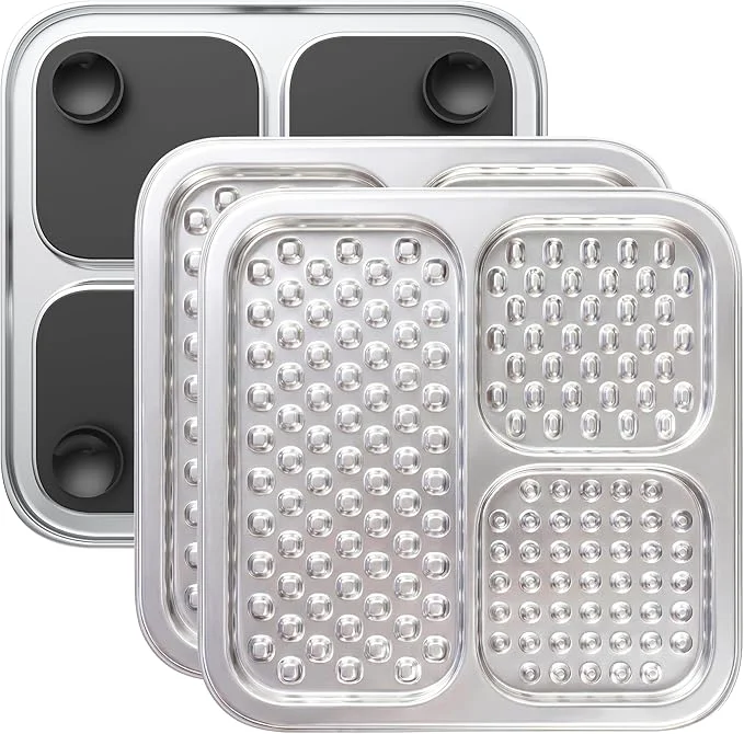 Specialty 2 Pack – Stainless Steel Lick Mat for Dogs Cats Large Non-Slip Slow Feeder Pad with Suction Cups Chew-Proof Dog Licking Mat for Anxiety Relief Bathing Grooming TimeAbout ThisOverview Reliable