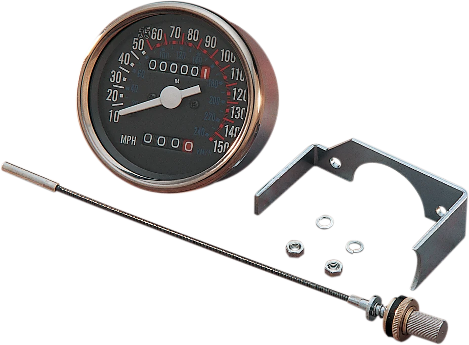 Natural DRAG SPECIALTIES 3-1 8 Dash Mount Speedometer 72307 Refined