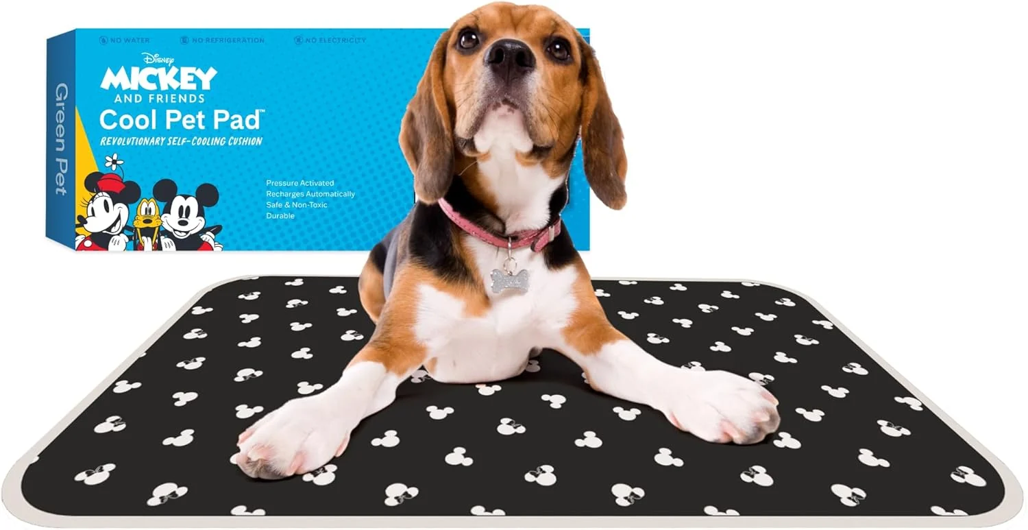 Lightweight The Green Pet Shop Cool Pet Pad – Small Disney s Mickey Minnie Mouse – Self-Cooling Pressure Activated Mat for Dogs Cats from 9-20 lbs – Non-Toxic Gel No Water Needed Elite