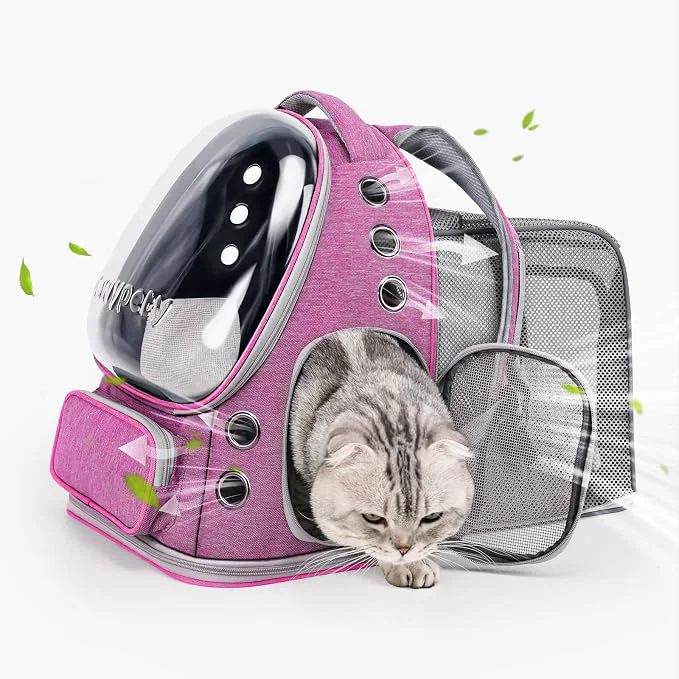 First-Class Expandable Cat Backpack Cat Bubble Backpack Carrier Selected