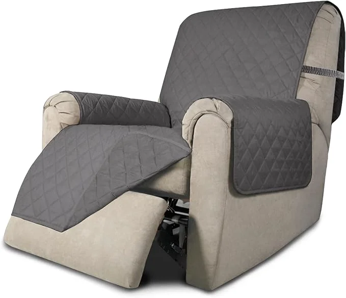 Certified Easy-Going Recliner Chair Slipcover Reversible Sofa Cover Water Resistant Couch Cover Furniture Protector with Elastic Straps for Pets Dog Recliner 22 inch Gray Gray About ThisOverview Trusted