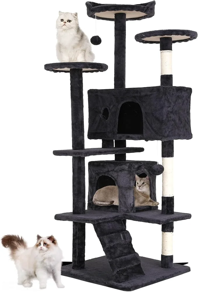 Healthy Cat Tree for Indoor Cats Space Saving Cat Activity Center Durable Pet Play Environmentally Friendly