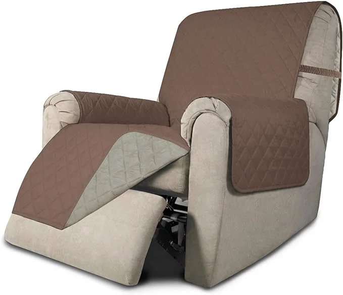 Contemporary Easy-Going Recliner Sofa Slipcover Reversible Sofa Cover Water Resistant Couch Cover Furniture Protector with Elastic Straps for Pets Kids Children Dog Cat Recliner Brown Beige About ThisOverview Detailed