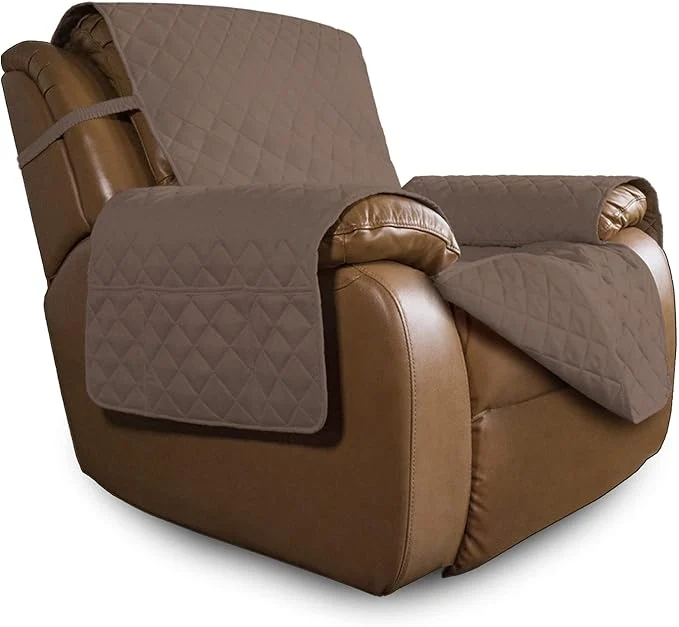 Unique Easy-Going Oversized Recliner Chair Slipcover Reversible Sofa Cover Water Resistant Couch Cover Furniture Protector with Elastic Straps for Pets Dog Oversized Recliner Brown Brown About ThisOverview Breathable