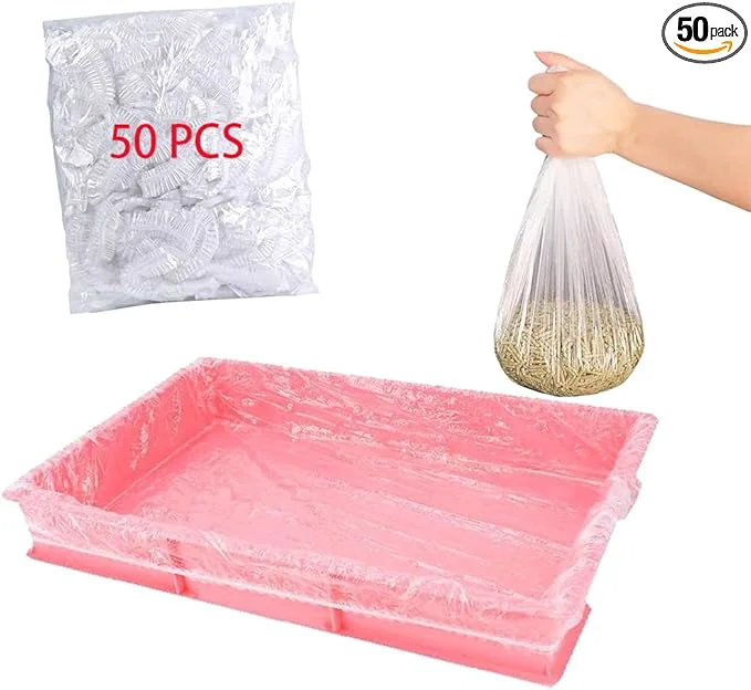 Certified 50 Pcs Disposable Rabbit Cage Liner Plastic Toilet Film Leak-Proof Verified